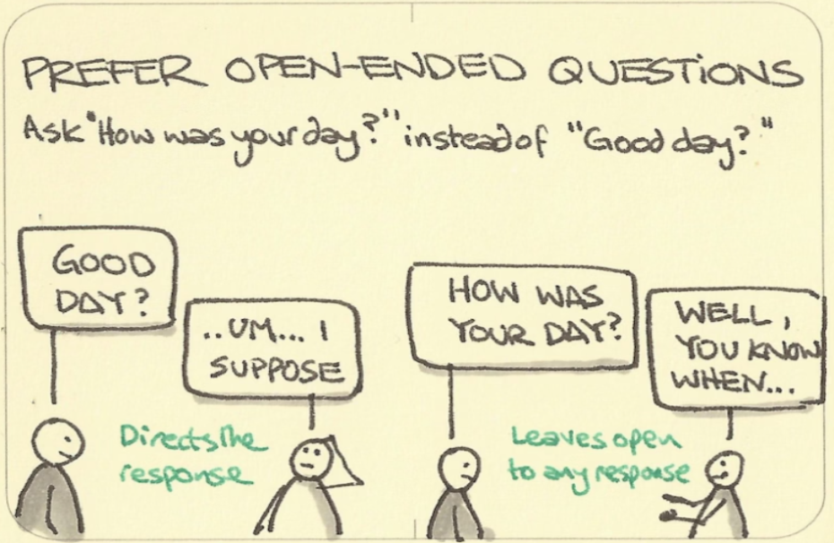 open ended questions conversation blog