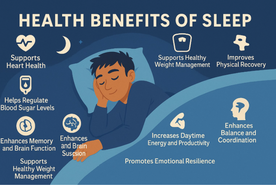 sleep benefits on health 1to1help