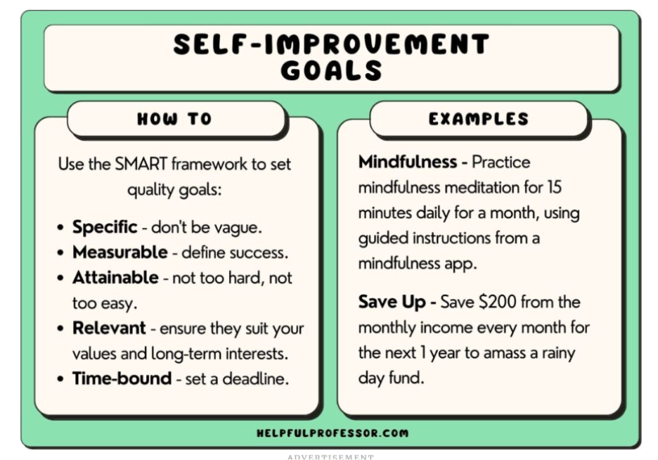 self improvement goals