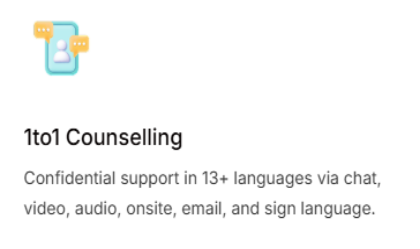 1to1 counselling
