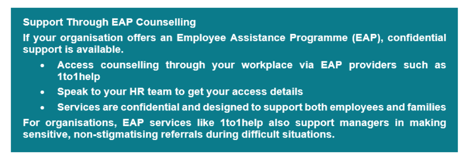 support through eap counselling