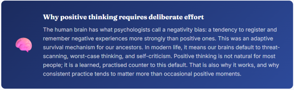 why positive thinking