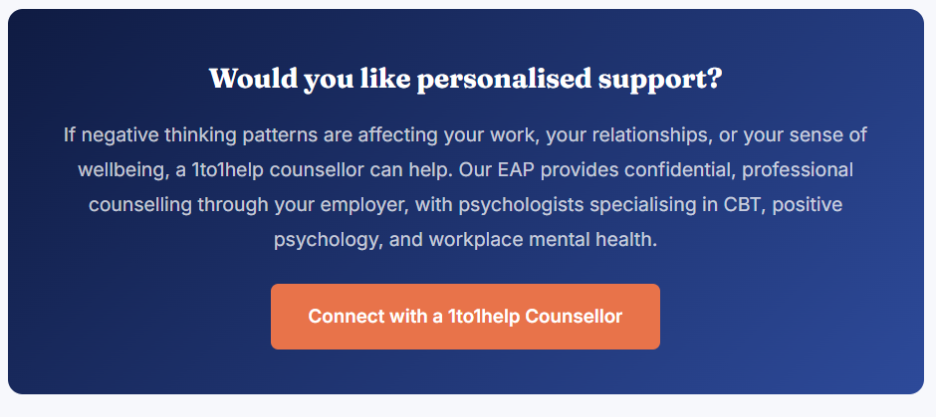 would you like personalised support