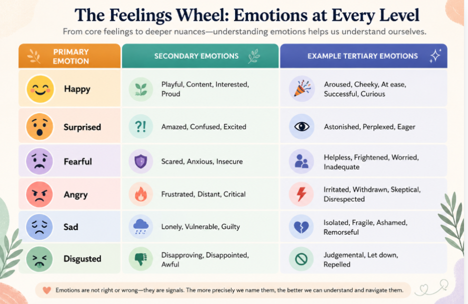 primary and secondary emotions
