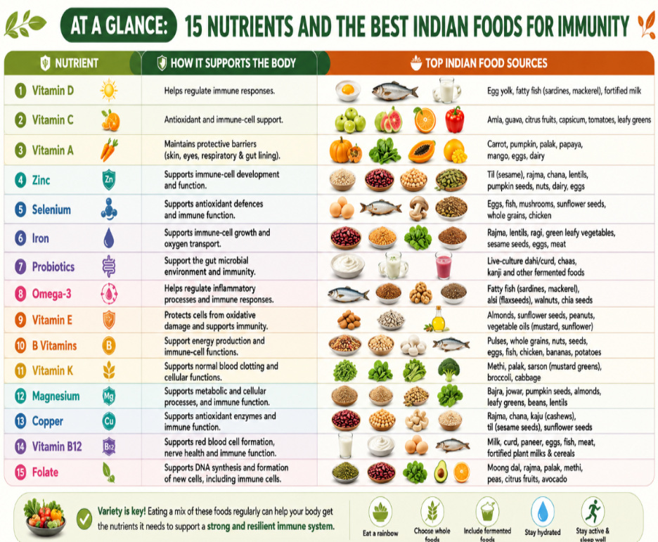 15 best foods nutrient for immunity