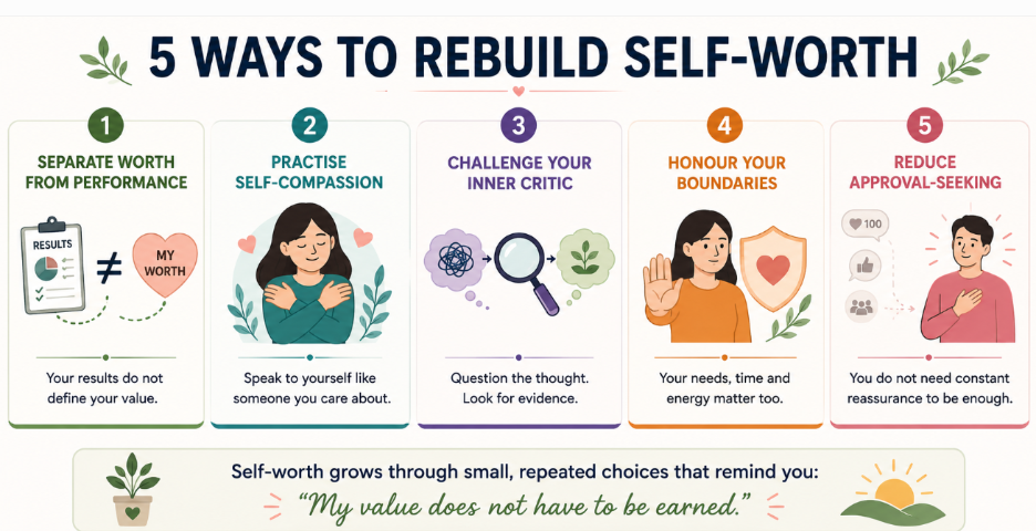 5 ways to rebuild self worth