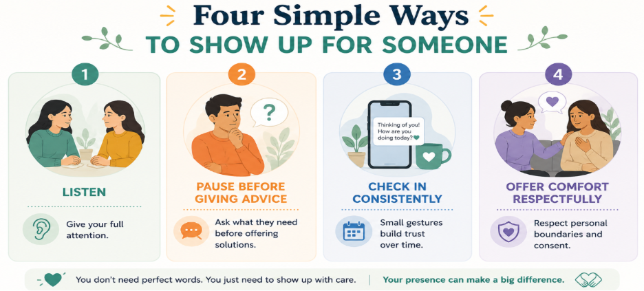 4 ways to show up for someone