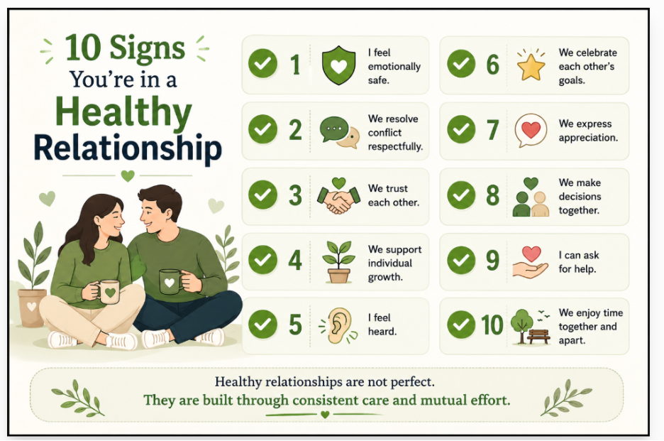 10 signs you are in healthy relationship