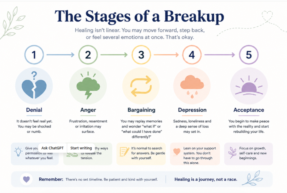 The stages of a breakup