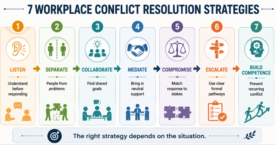 7 workplace conflict resolution strategies