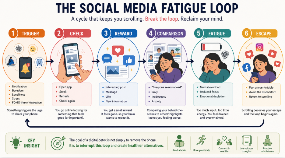 social media fatigue loop