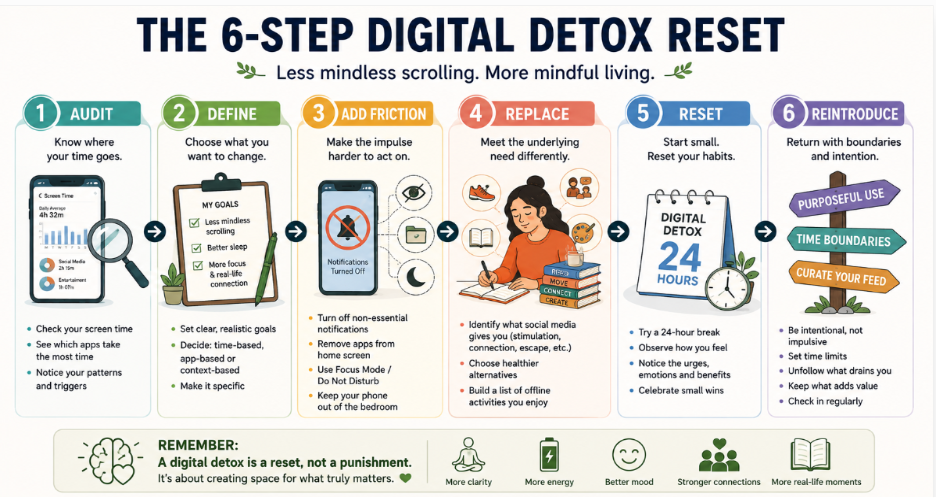 6-step digital detox reset