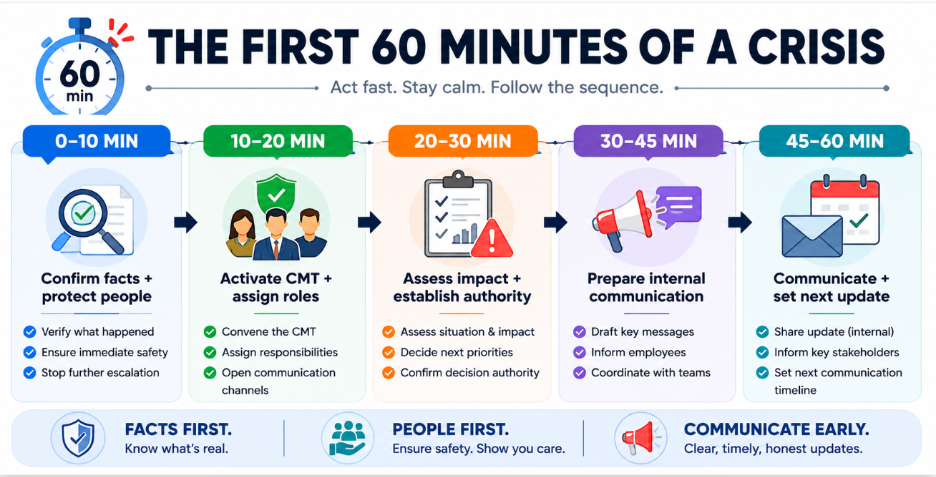 first 60mins of a crisis