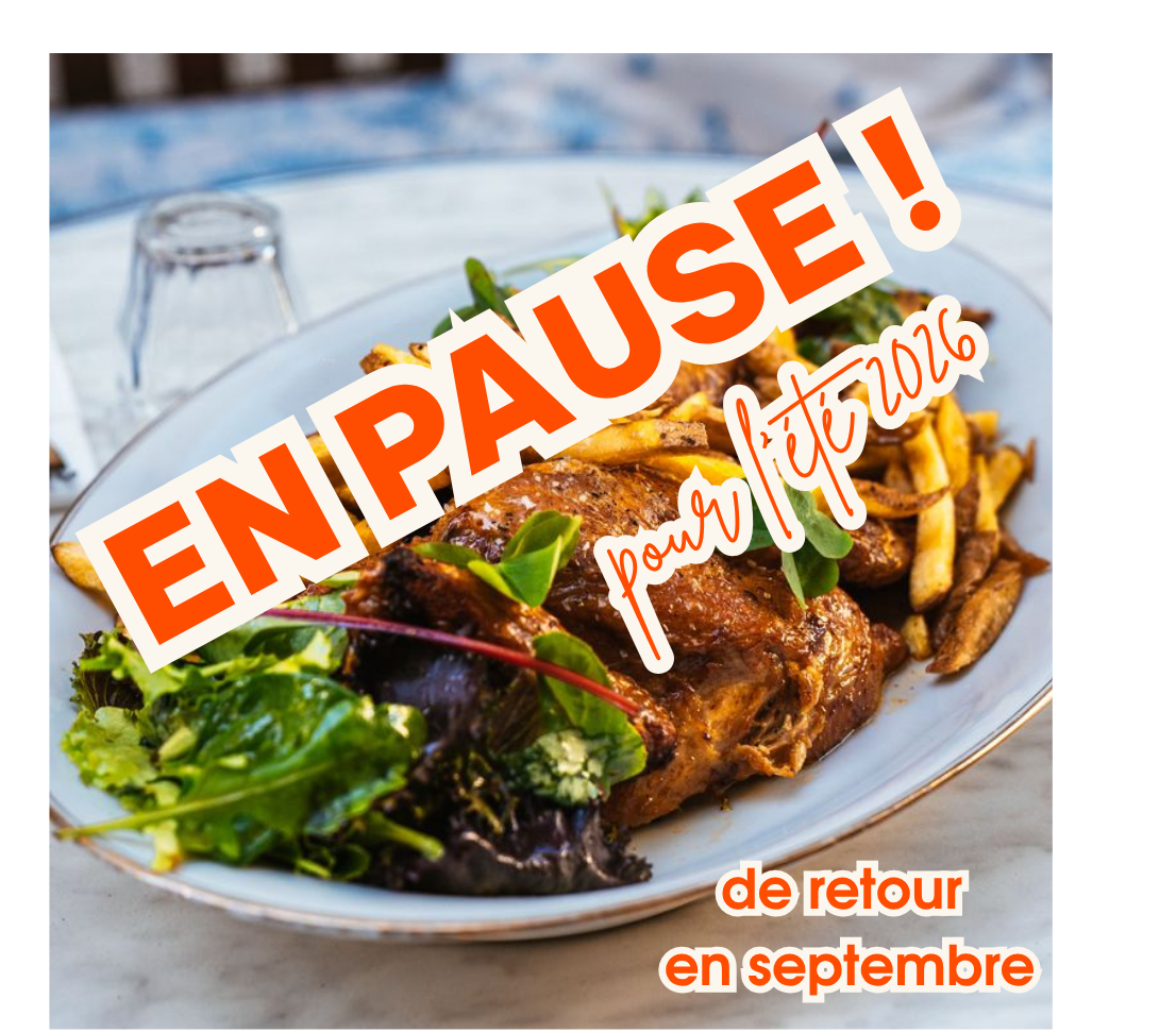 Poulet du dimanche Label Rouge, frites et salade, chez Annette à Marseille