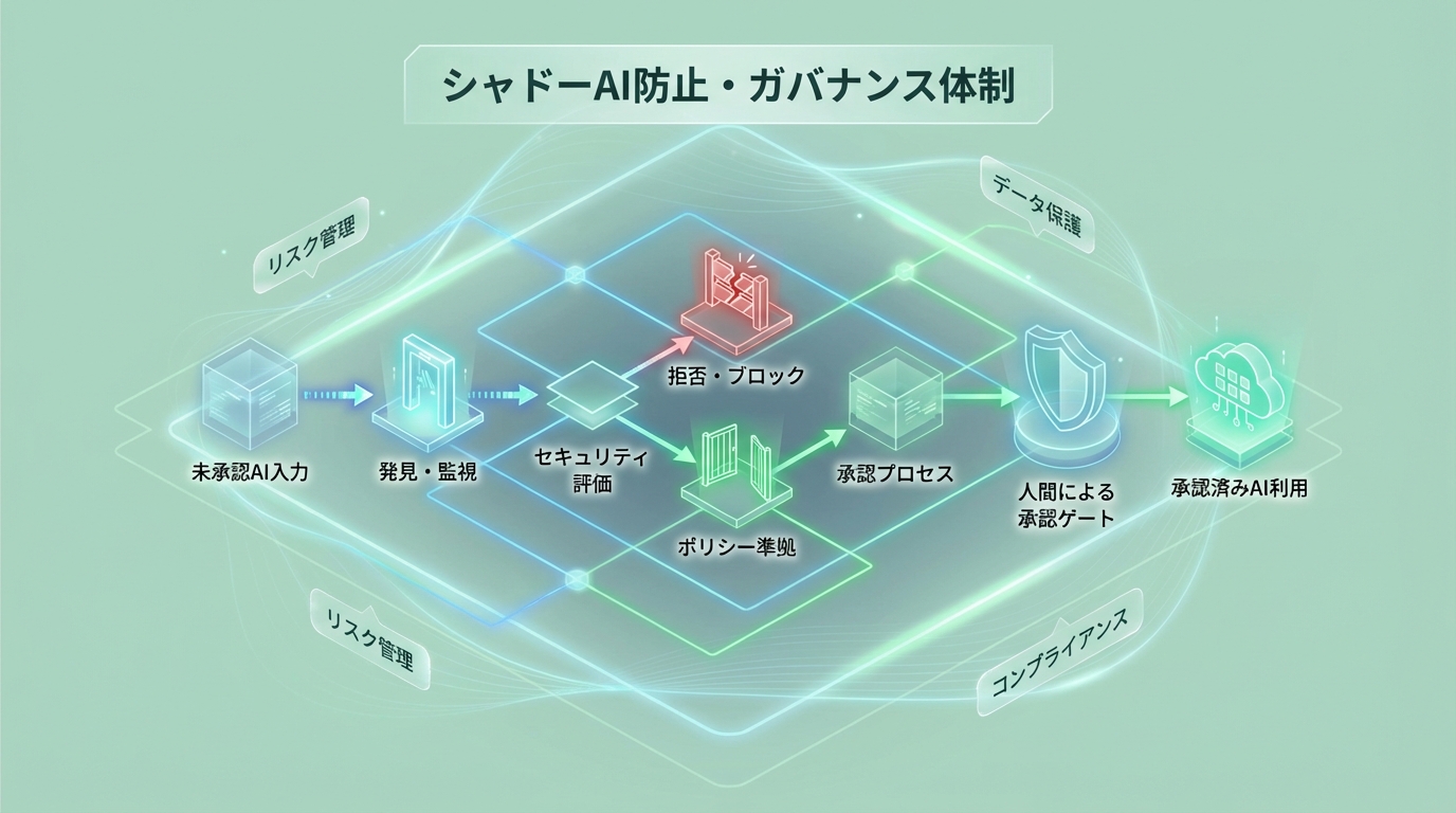 シャドーAI防止の仕組み図解