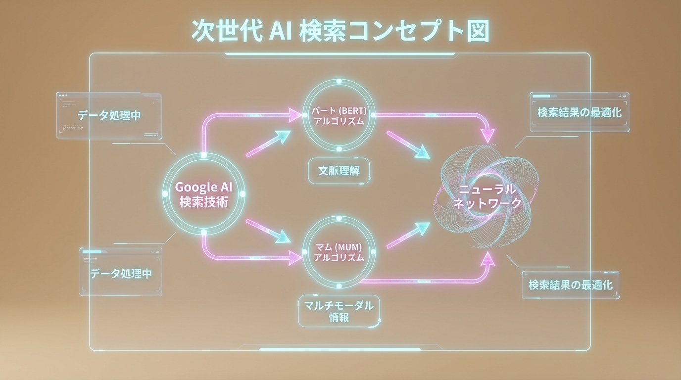 GoogleAI技術の仕組みを概念図で表現