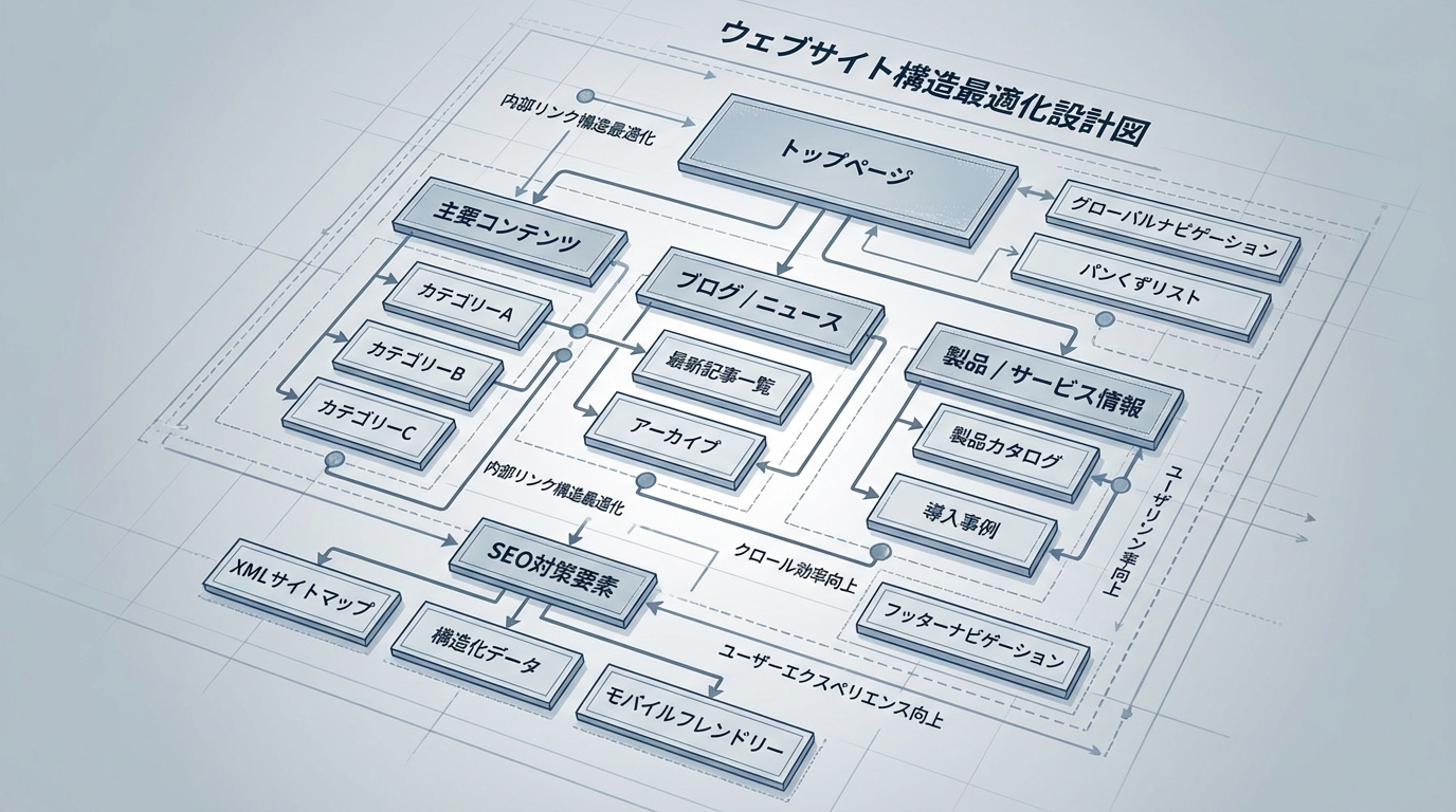 サイト構造の最適化を表現する図解