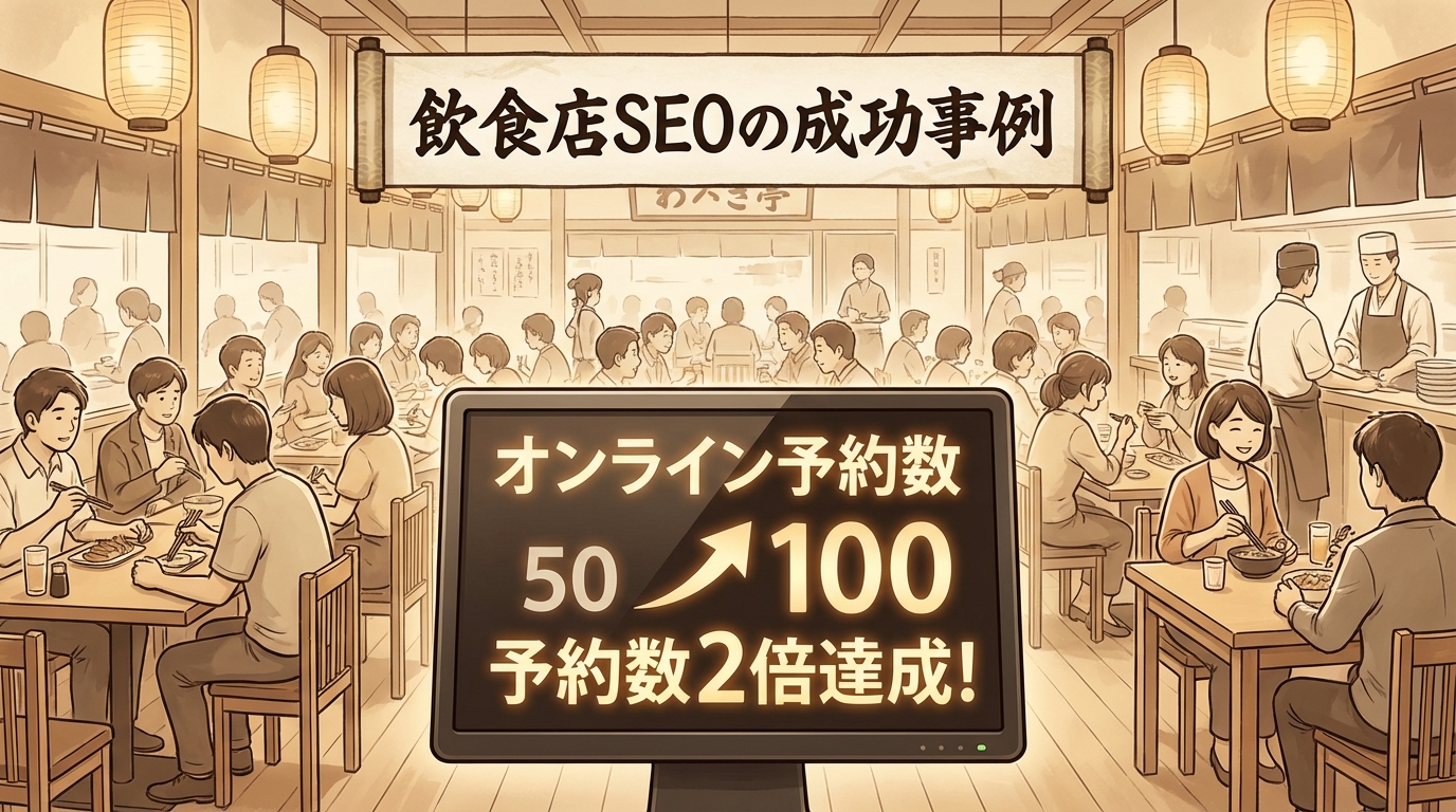 飲食店SEO成功事例の成果を可視化