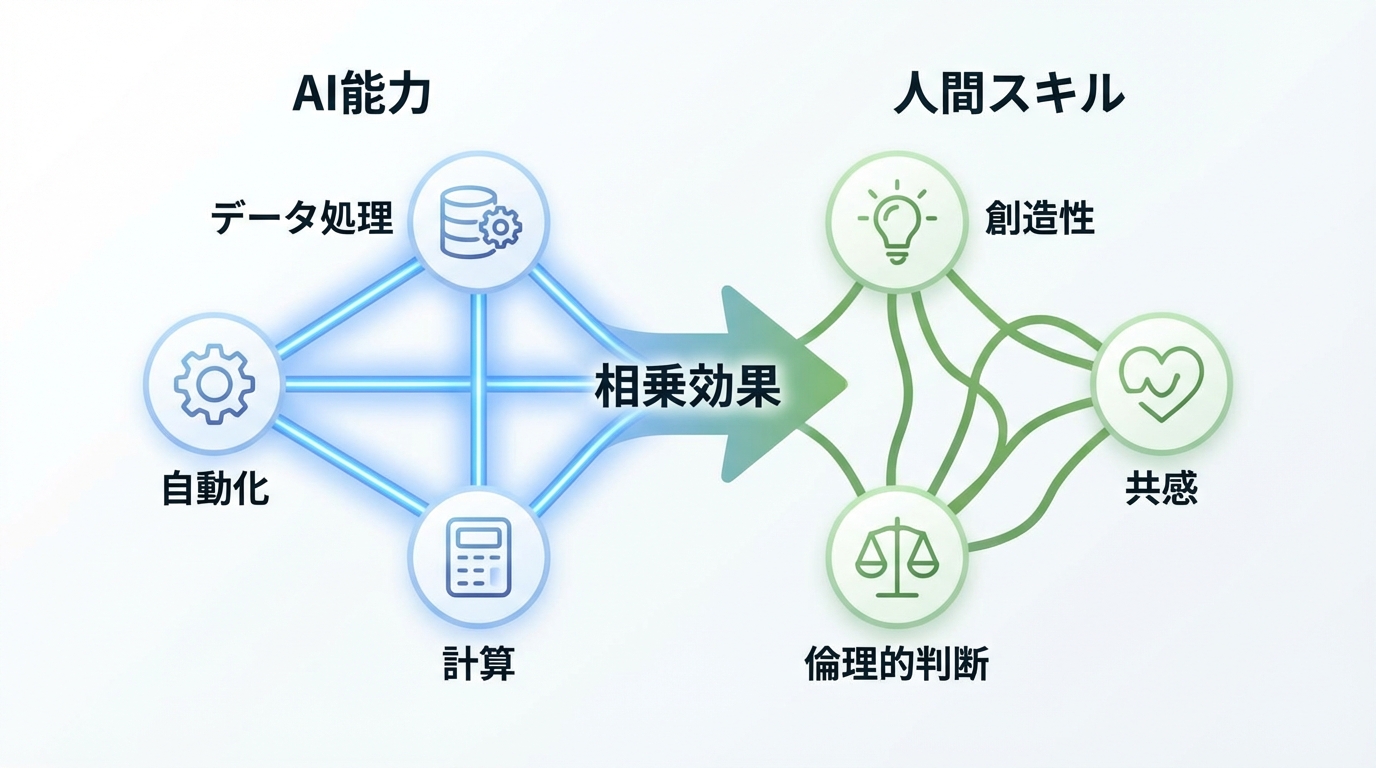 問いを立てる力と関係構築力の概念図