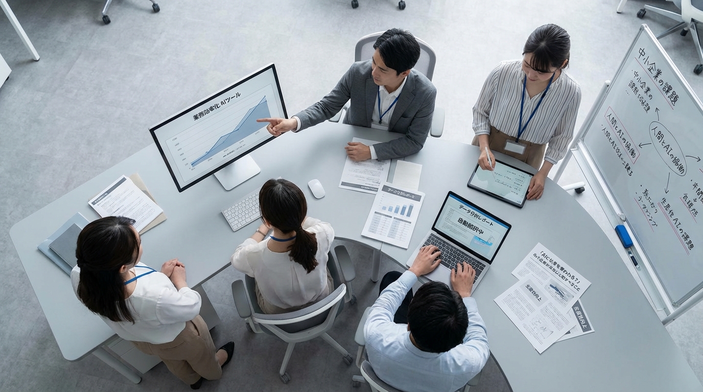AIツールを活用して業務効率化するチーム
