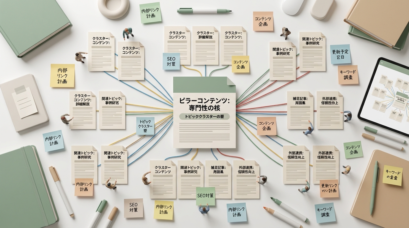 トピッククラスターモデルの構造を俯瞰で表現