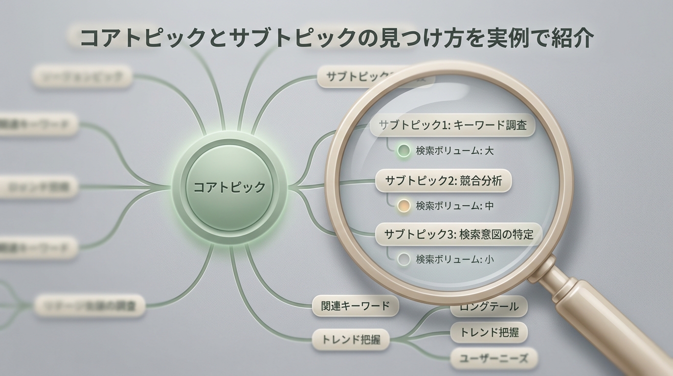 コアトピックとサブトピックの関係を概念図で表現