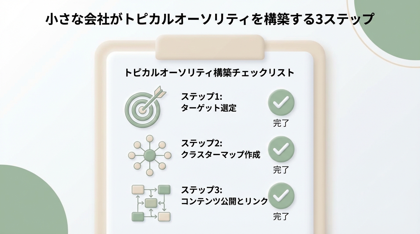 トピカルオーソリティ構築の3ステップをチェックリストで表現