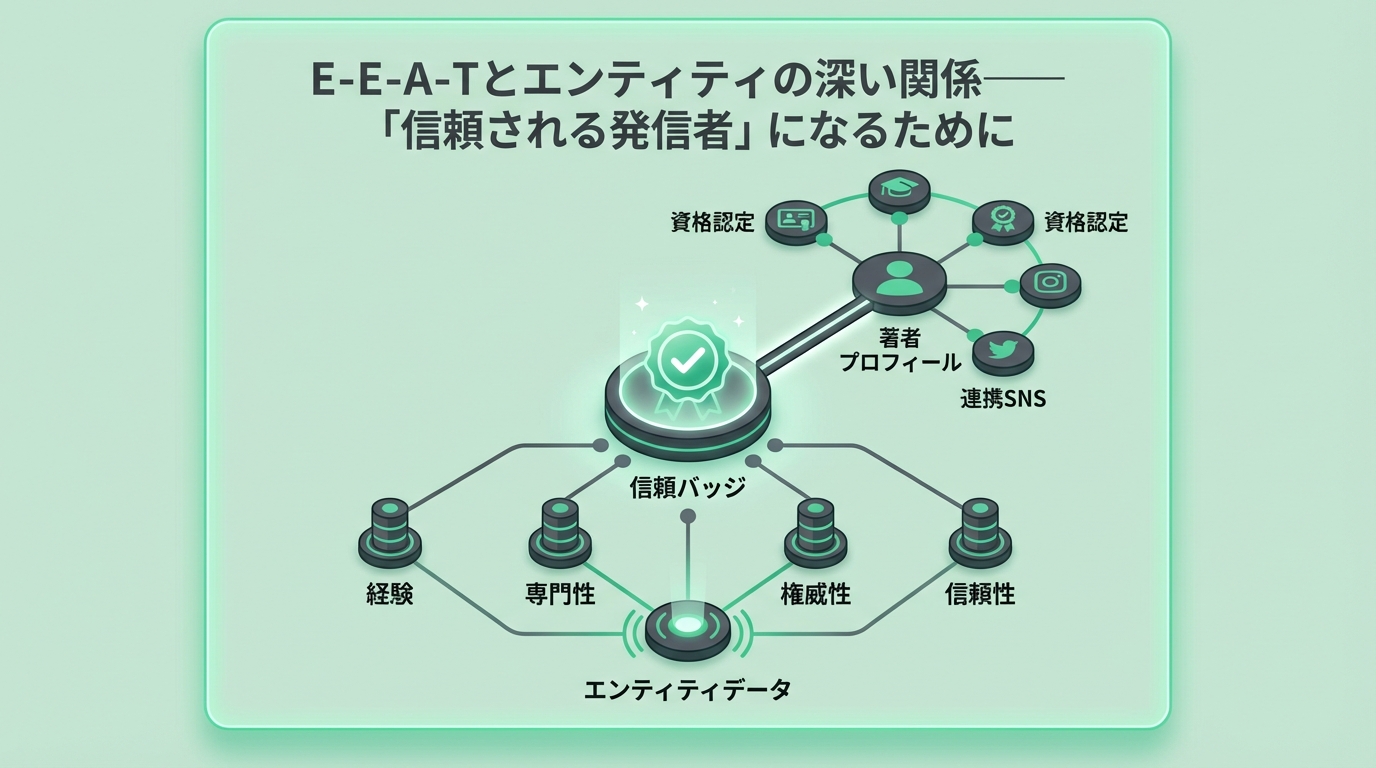 E-E-A-Tとエンティティの関係を概念図で表現