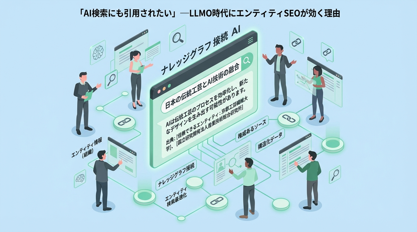 AI検索時代のエンティティSEOの重要性を表現