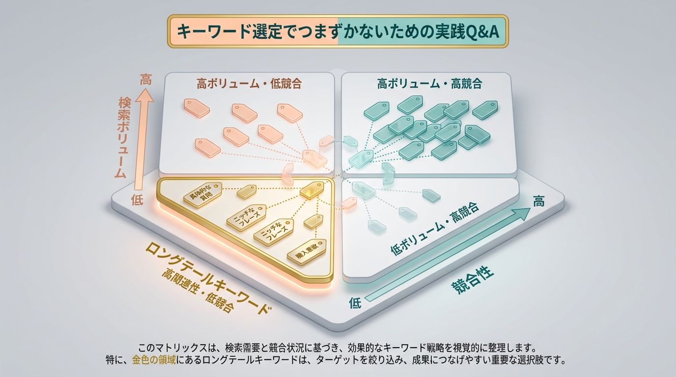 キーワード選定の判断基準を示すマトリクス図