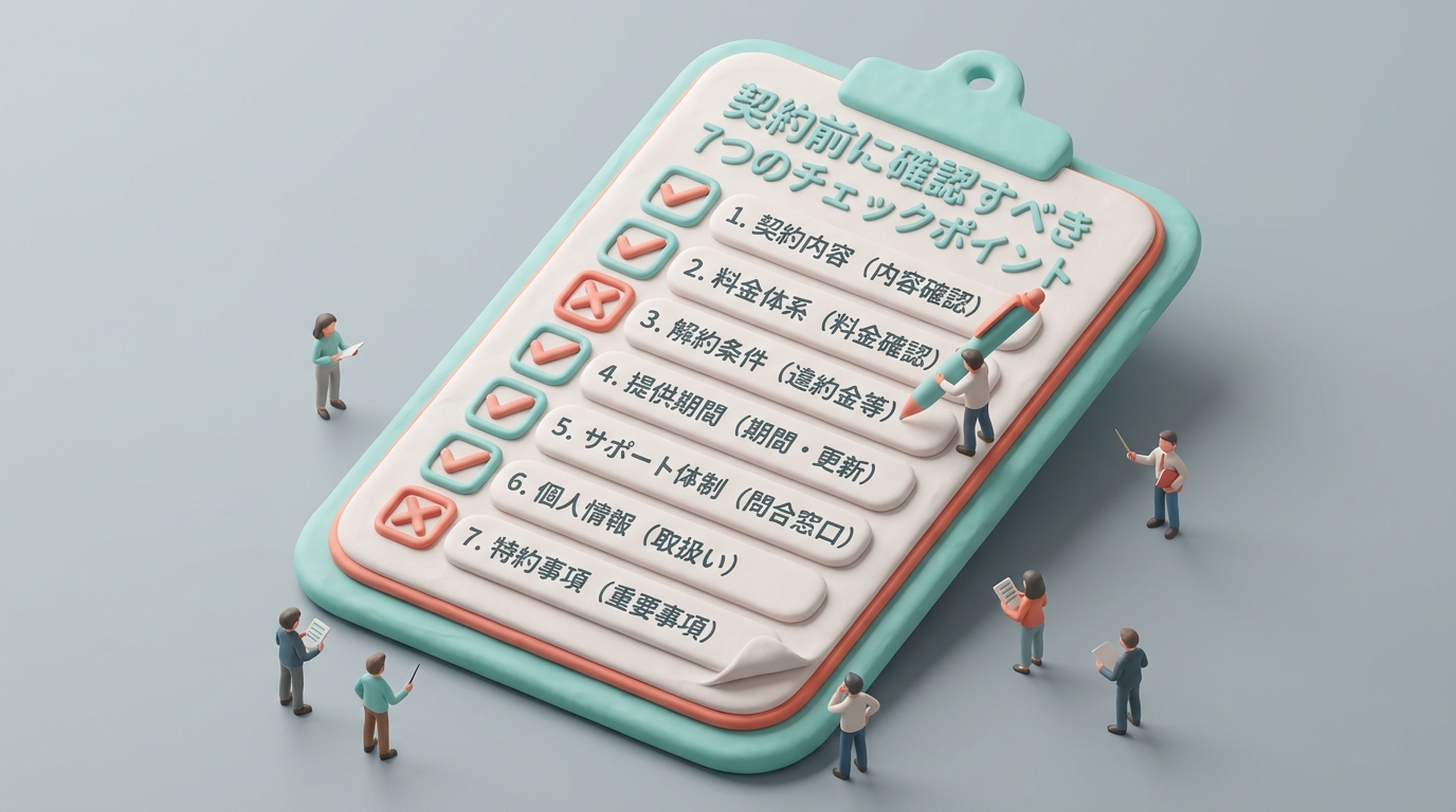 契約前チェックポイントのチェックリスト
