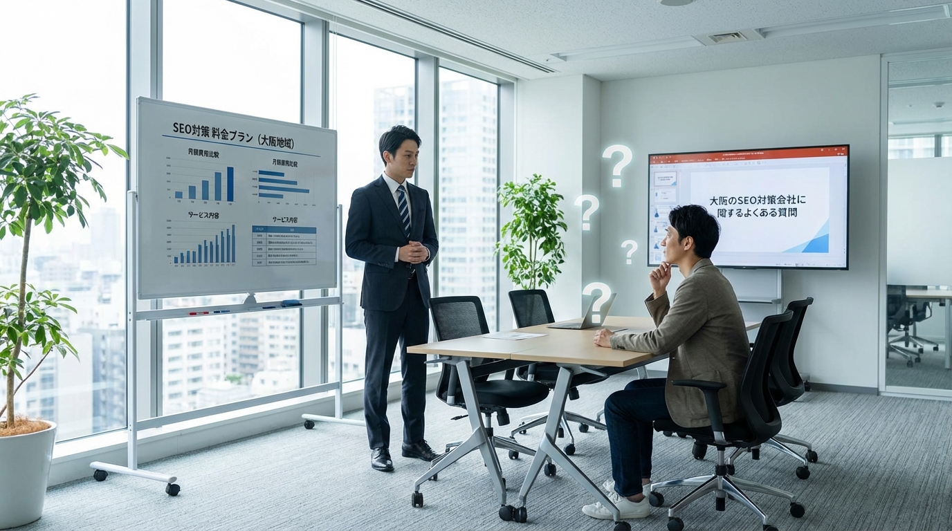 SEO対策の費用と選び方に関するFAQイメージ写真