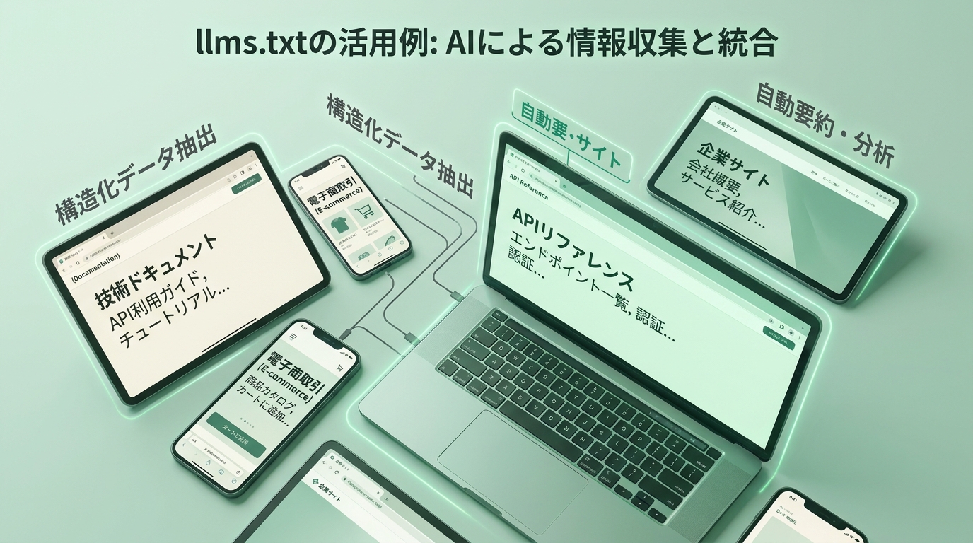 llms.txtの活用シーンを示す写真