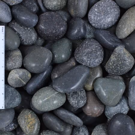 1-2" Polished Black Mexican Beach Pebble Bag