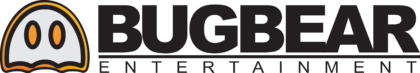 Bugbear Entertainment company logo featuring a stylized ghost-like figure with orange eyes.