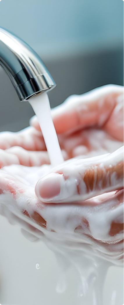 An Image of washing hands