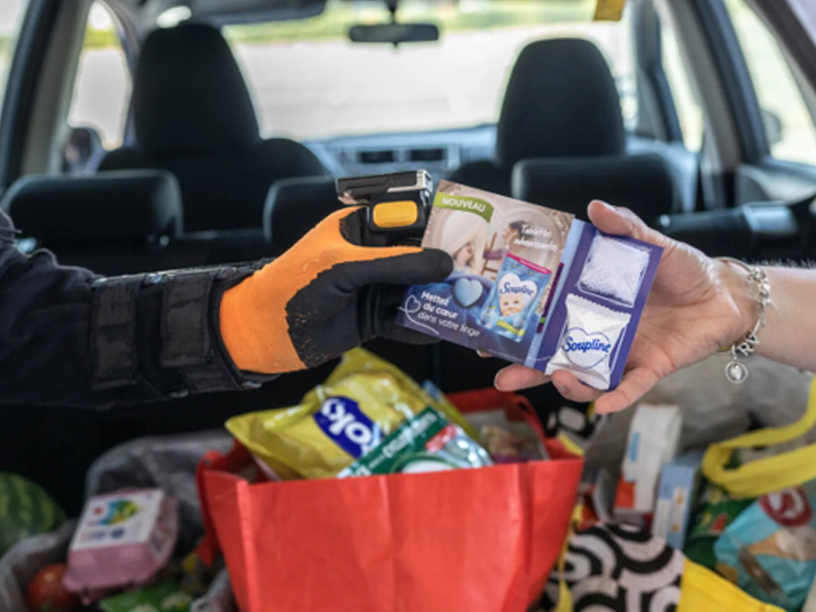 soupline auchan drive copacking-échantillonnage esampling