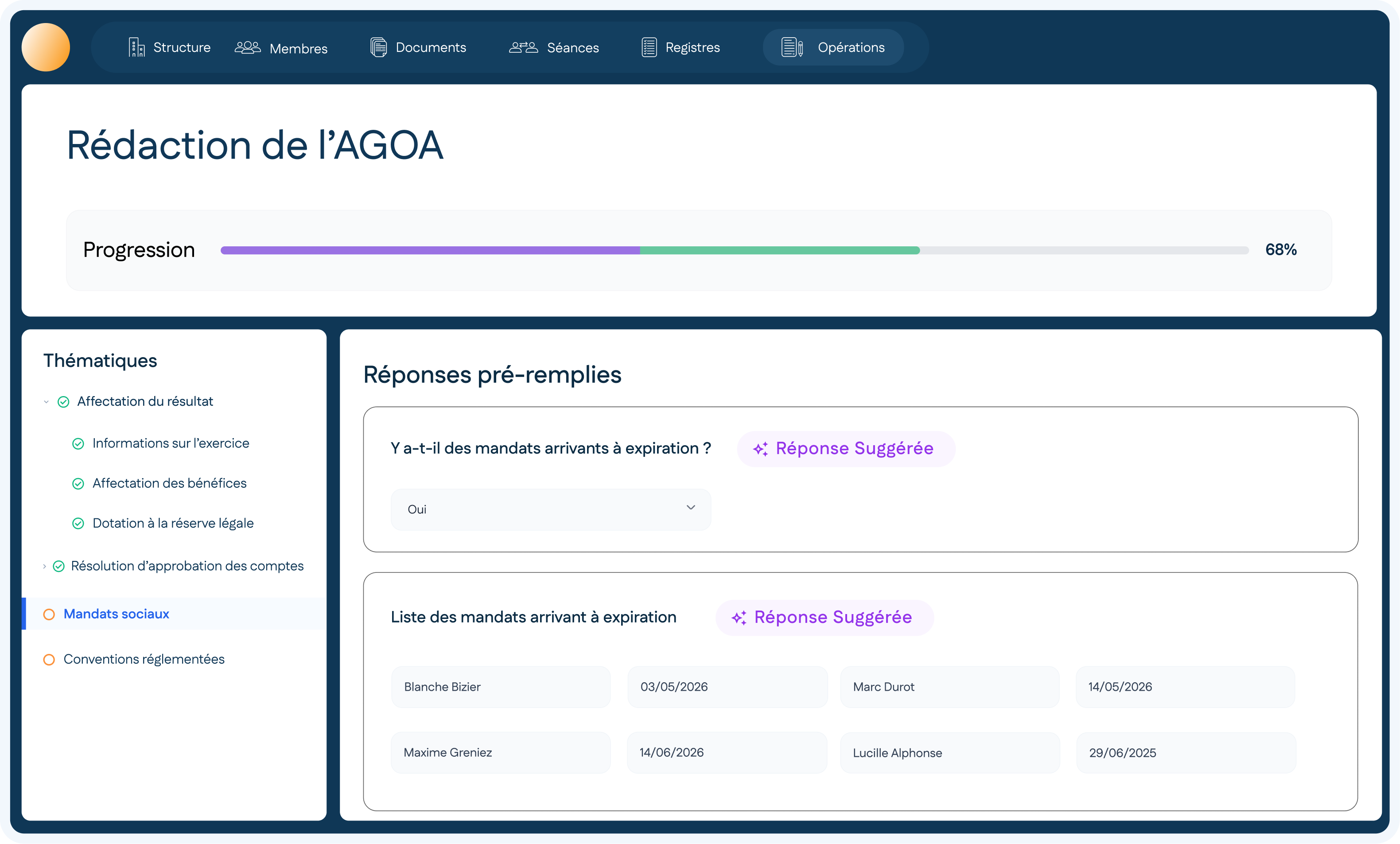 plateforme automatisation d'actes simple