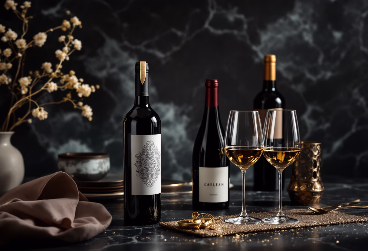 image of wine selection (for a fine dining restaurant)