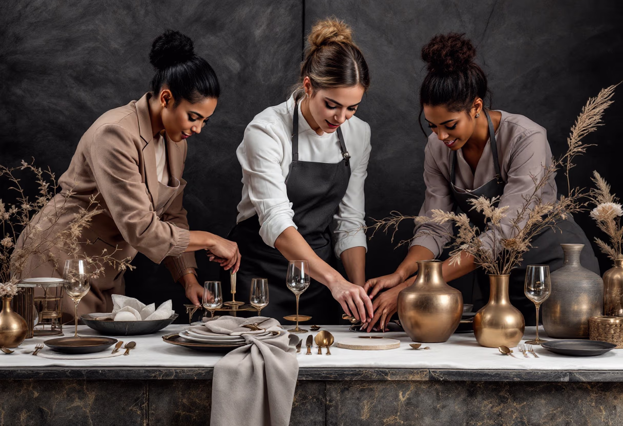 image of the team working together