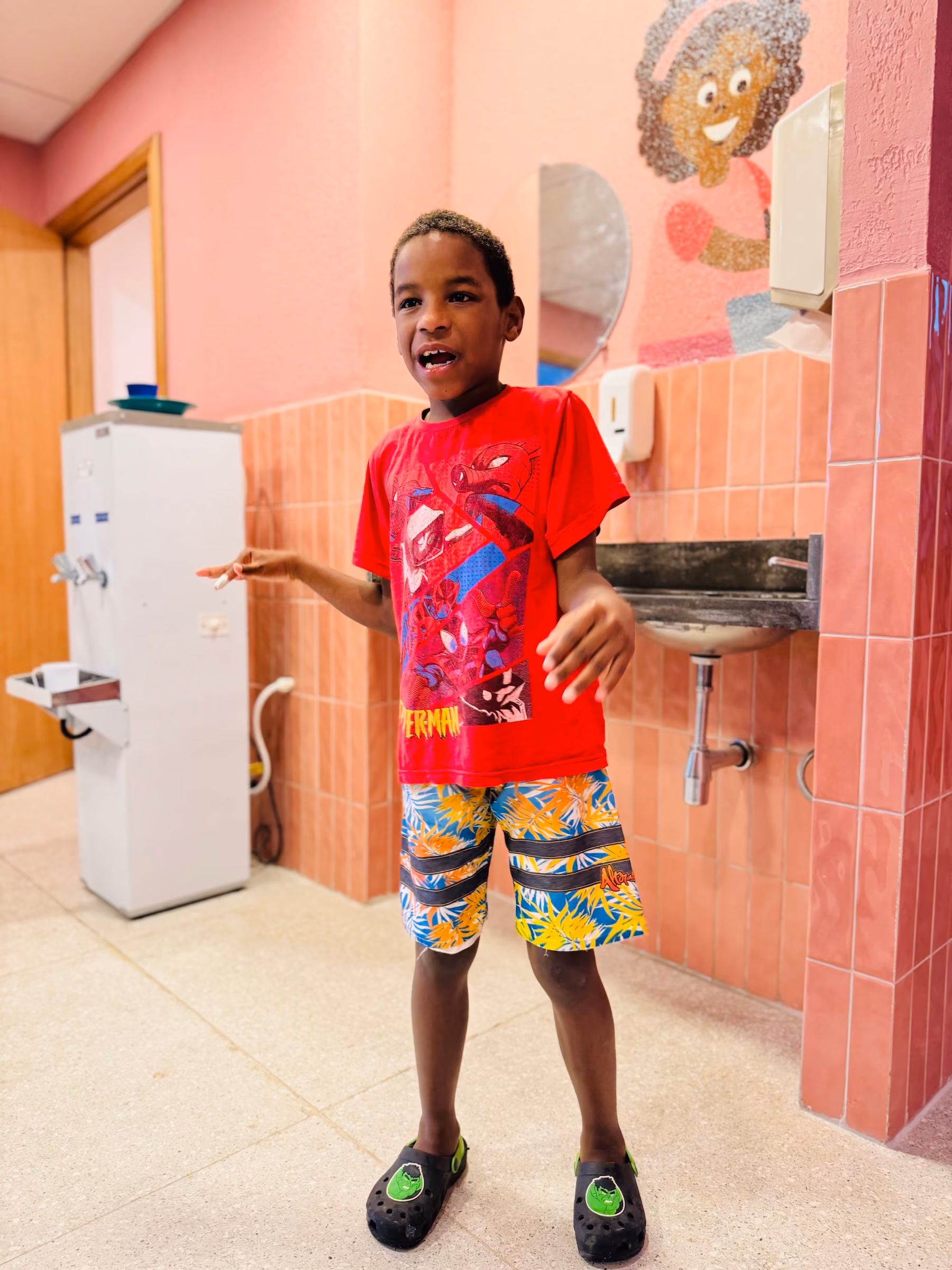 A smiling boy at the K2 Foundation school in São Paulo
