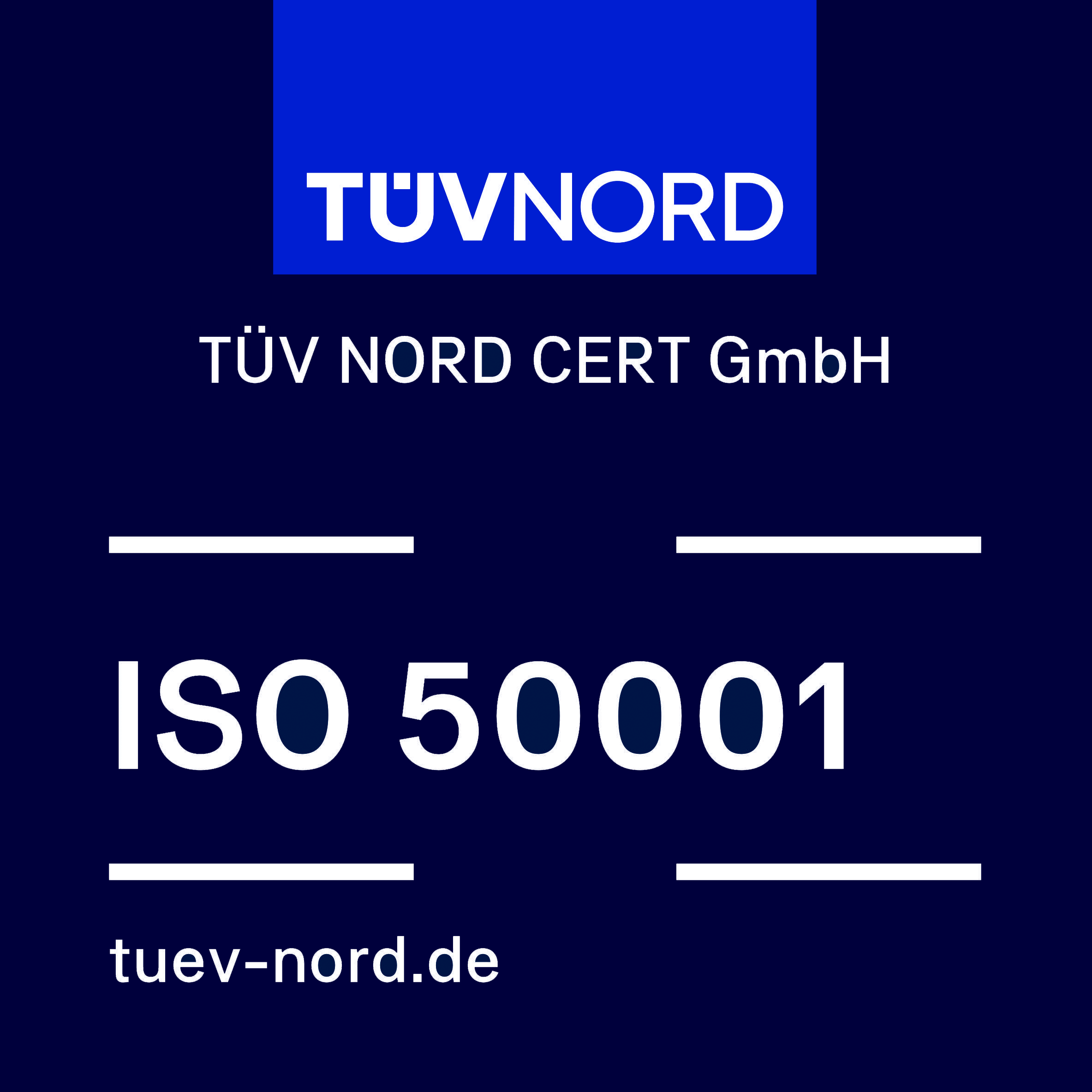 TUV NORD ISO 50001 energy management certification mark