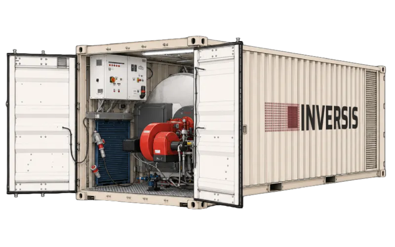 Mobile containerised boiler house