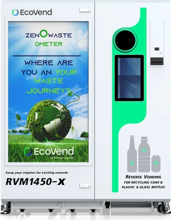 EcoVend RVM 1450-X reverse vending machine for PET, cans and glass