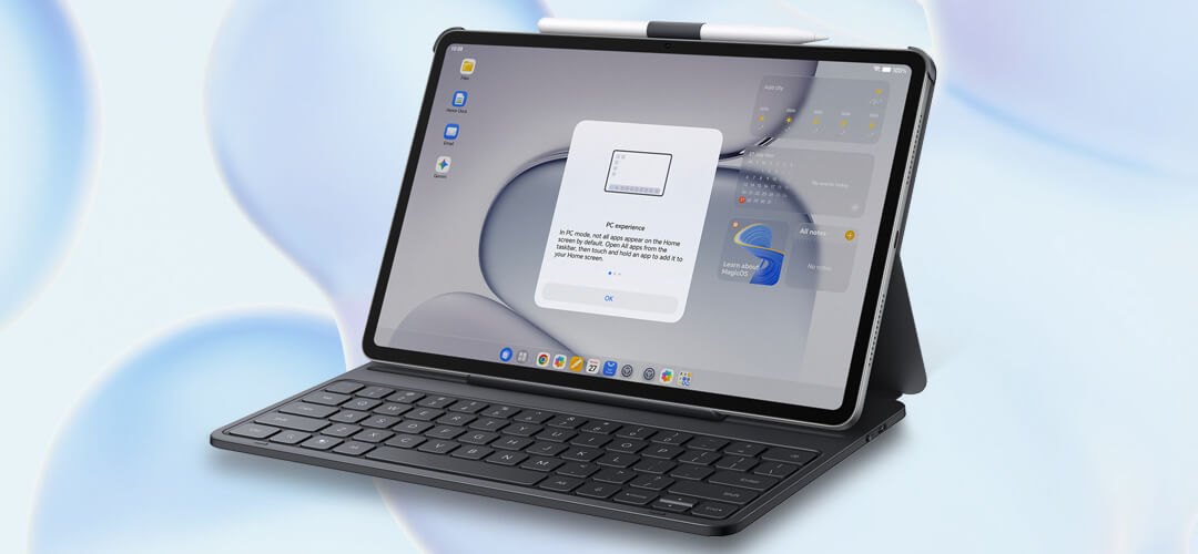 HONOR Pad 20 z klawiaturą w trybie PC i rysikiem HONOR Magic-Pencil 4s