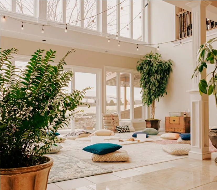 Peaceful room for meditation