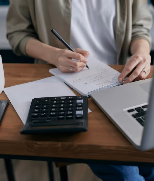 Man doing a calculations