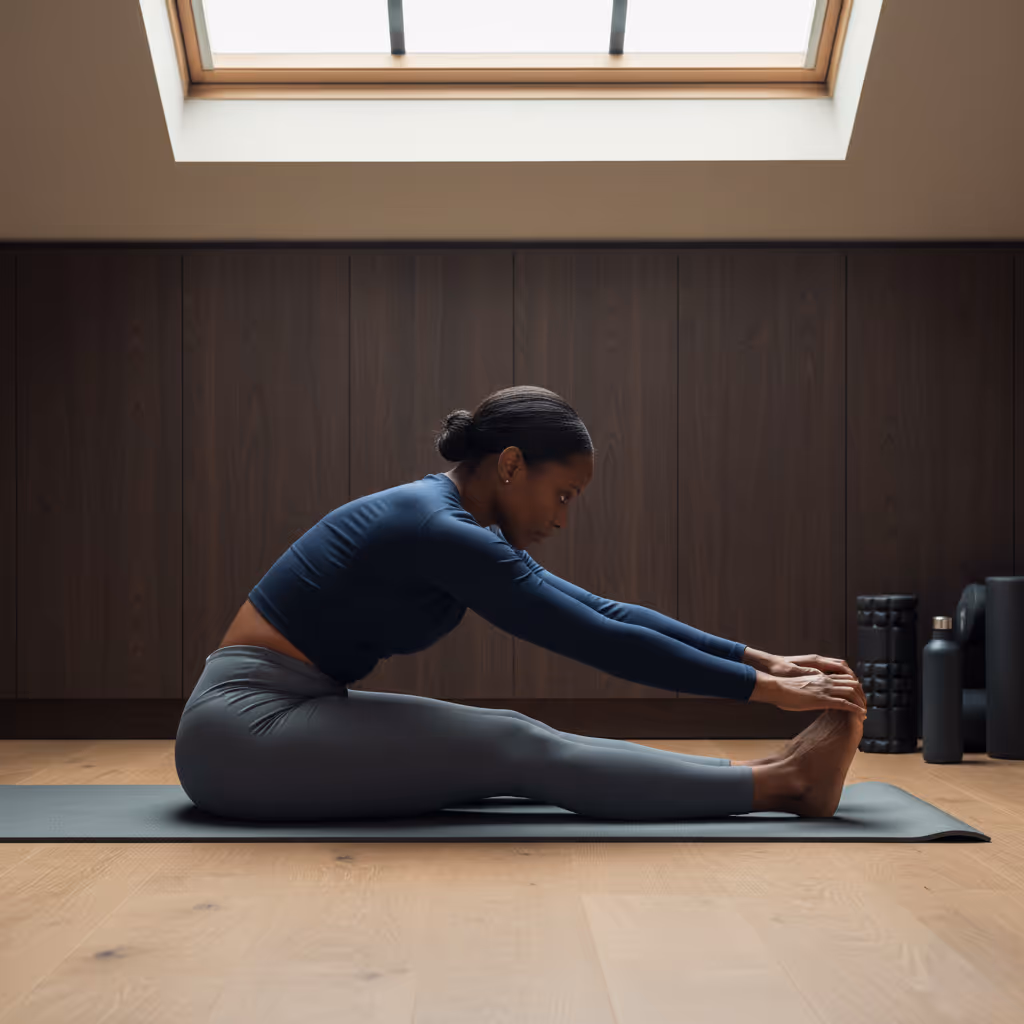 Man seated indoors with a soccer ball in natural light, representing Paragon’s musculoskeletal recovery expertise and regenerative treatment focus.