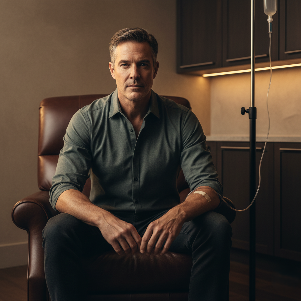 Patient consulting with Dr. Ched Garten at Paragon, symbolizing advanced non-surgical care for joint, tendon, muscle, and pain issues.