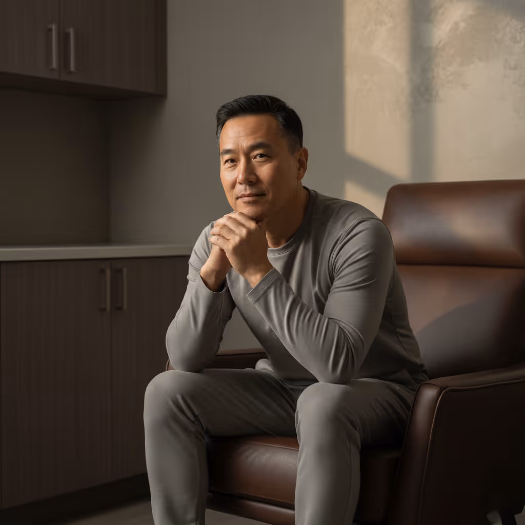 Patient consulting with Dr. Ched Garten at Paragon, symbolizing advanced non-surgical care for joint, tendon, muscle, and pain issues.